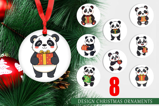 Ornament Gift Panda Sublimation artnoy 