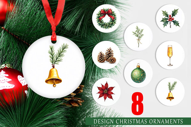 Ornament Gilded Evergreen Sublimation artnoy 