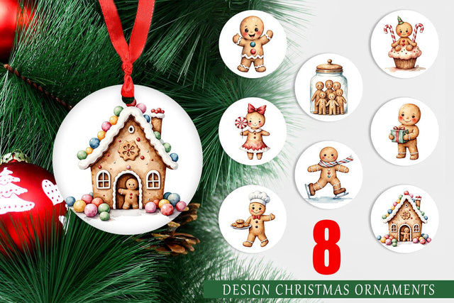 Ornament Gingerbread Joy Sublimation artnoy 