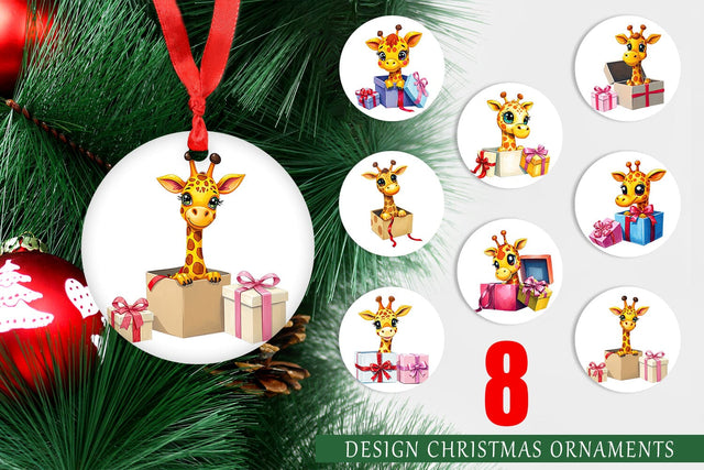 Ornament Giraffe Gift Sublimation artnoy 