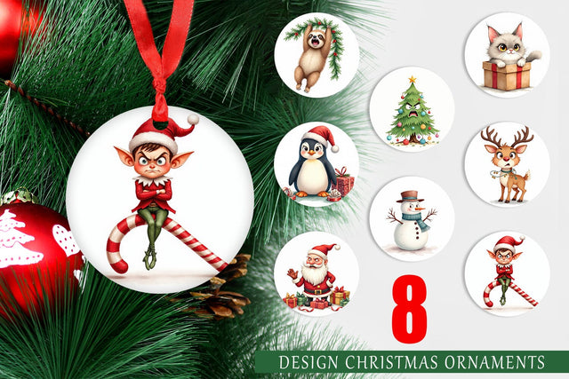 Ornament Glaring Christmas Crew Sublimation artnoy 