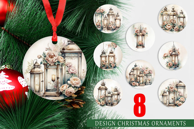 Ornament Glass Lantern Sublimation artnoy 