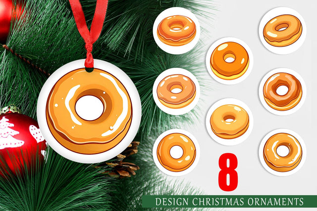 Ornament Glazed Donut Sublimation artnoy 