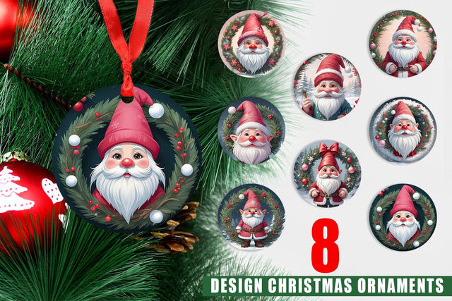 Ornament Gnome Claus Sublimation artnoy 