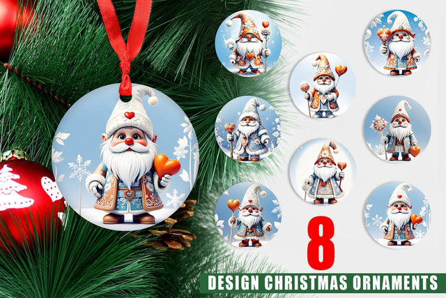 Ornament Gnome Winter Sublimation artnoy 