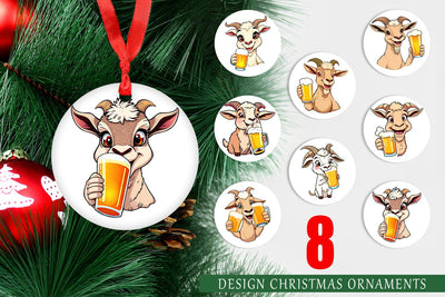 Ornament Goat Beer Day Sublimation artnoy 