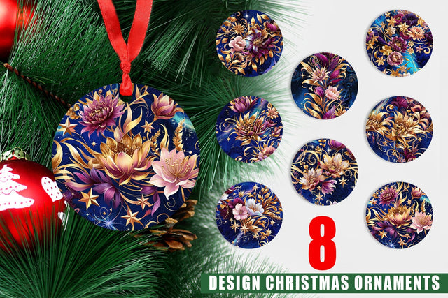 Ornament Golden Floral Pattern Sublimation artnoy 