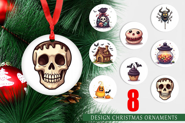 Ornament Gothic Halloween Candies and Treats Sublimation artnoy 