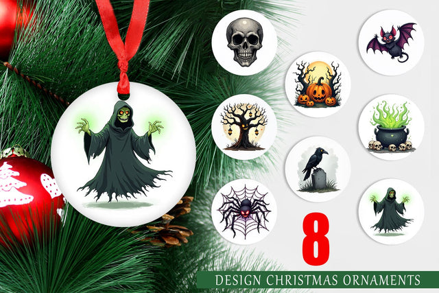Ornament Gothic Halloween Creatures Sublimation artnoy 