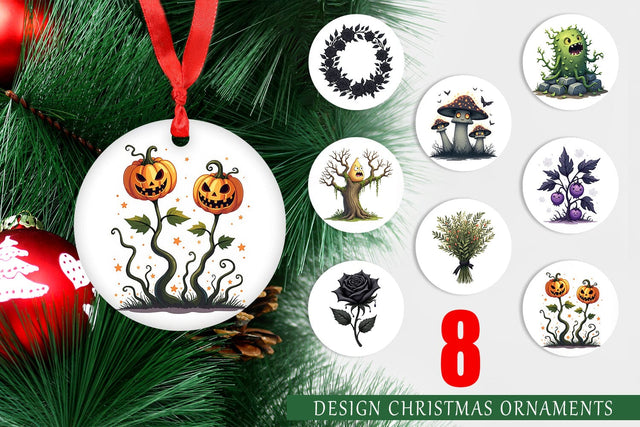 Ornament Gothic Halloween Plants and Herbs Sublimation artnoy 