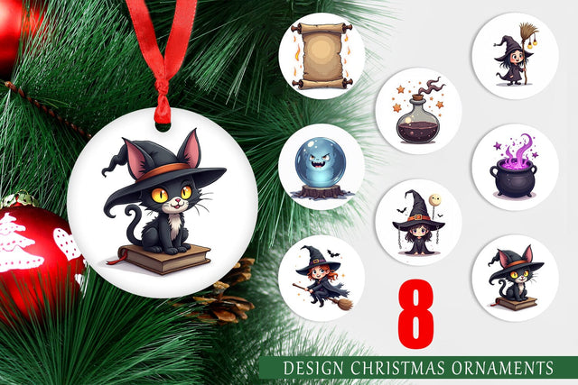 Ornament Gothic Halloween Witches Sublimation artnoy 