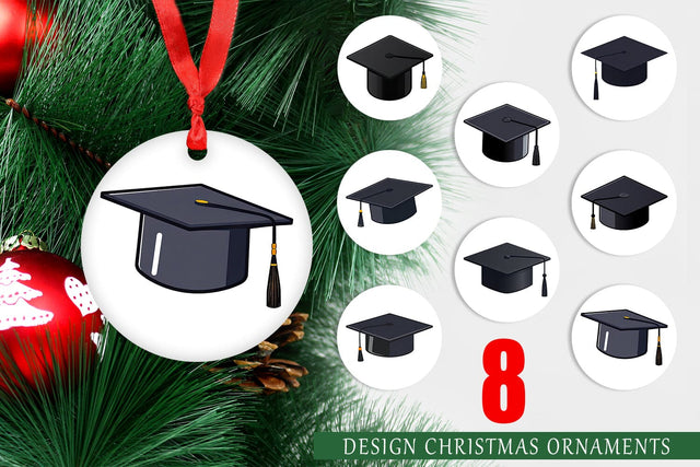 Ornament Graduation Cap Sublimation artnoy 