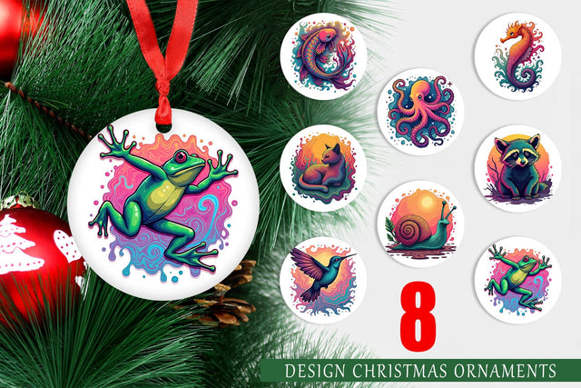 Ornament Groovy Animal Swirls Sublimation artnoy 