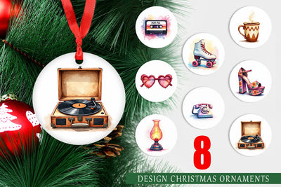 Ornament Groovy Retro Mom Sublimation artnoy 
