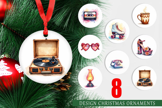 Ornament Groovy Retro Mom Sublimation artnoy 