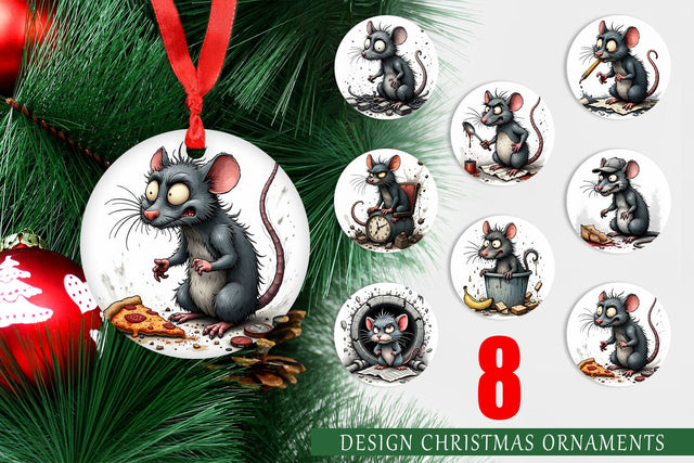 Ornament Grumpy Alley Rats Sublimation artnoy 