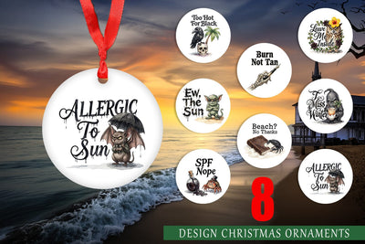 Ornament Grumpy Beach Goth Typography Sublimation artnoy 
