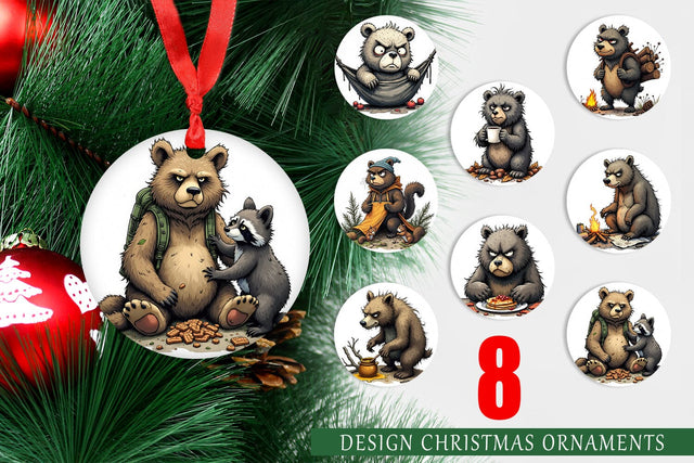 Ornament Grumpy Bear Camp Sublimation artnoy 