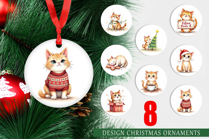 Ornament Grumpy Cats Sublimation artnoy 