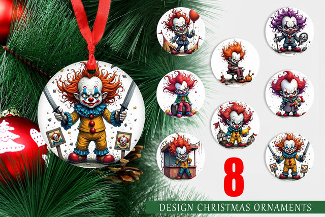 Ornament Grumpy Clown Sublimation artnoy 
