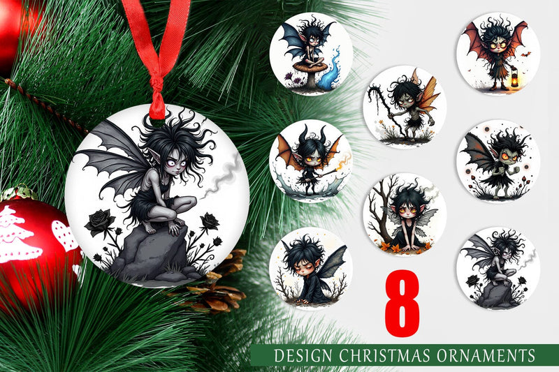 Ornament Grumpy Dark Fairy Sublimation artnoy 