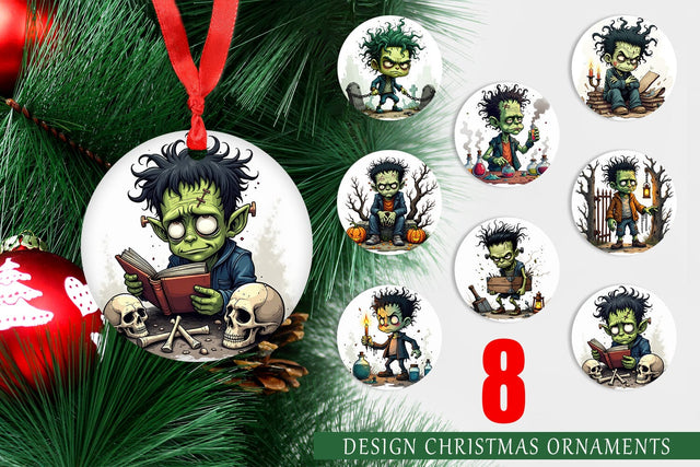 Ornament Grumpy Frankenstein Sublimation artnoy 