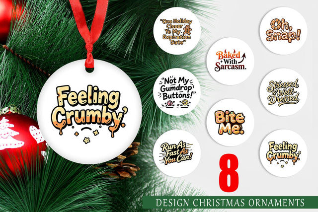 Ornament Grumpy Gingerbread Man Quotes Sublimation artnoy 