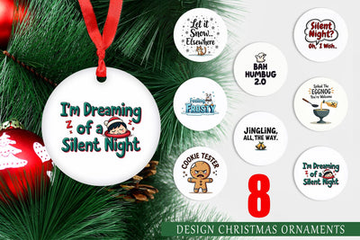 Ornament Grumpy Greetings A Bah Humbug Quote Sublimation artnoy 