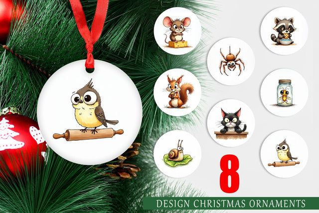 Ornament Grumpy Kitchen Critters Sublimation artnoy 