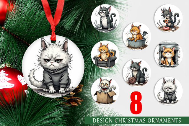 Ornament Grumpy Kitty Sublimation artnoy 