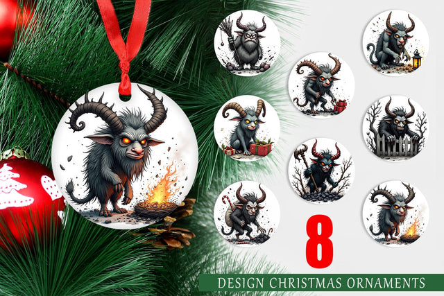 Ornament Grumpy Krampus Sublimation artnoy 