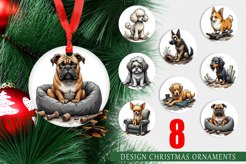 Ornament Grumpy Pooch Sublimation artnoy 