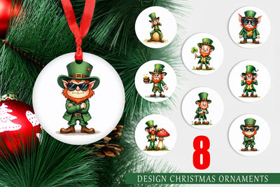 Ornament Grumpy Retro Leprechaun Sublimation artnoy 