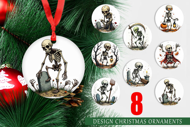 Ornament Grumpy Skeleton Sublimation artnoy 
