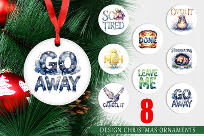 Ornament Grumpy Sleepy Affirmations Sublimation artnoy 