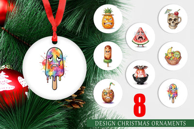 Ornament Grumpy Summerween Luau Treats Sublimation artnoy 