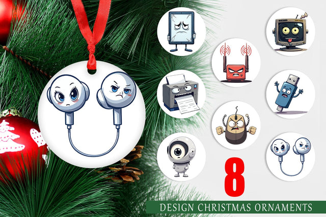 Ornament Grumpy Tech Gadgets Sublimation artnoy 