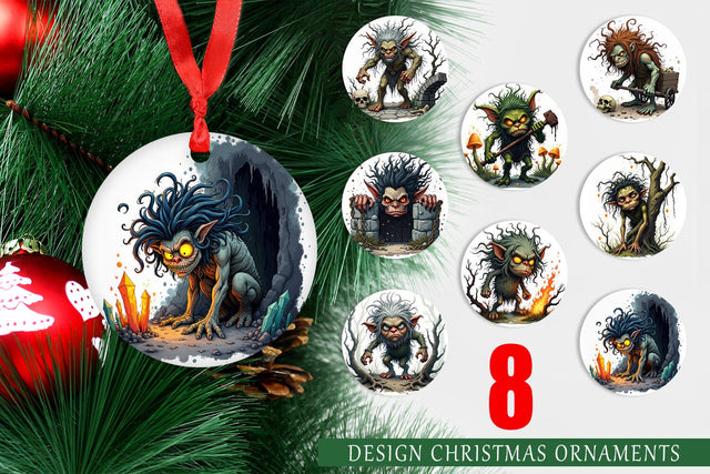 Ornament Grumpy Troll Sublimation artnoy 