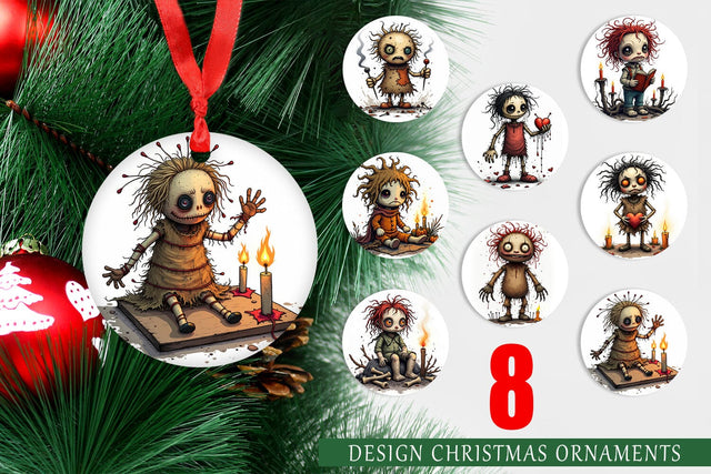Ornament Grumpy Voodoo Doll Sublimation artnoy 