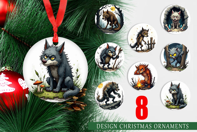 Ornament Grumpy Werewolf Sublimation artnoy 