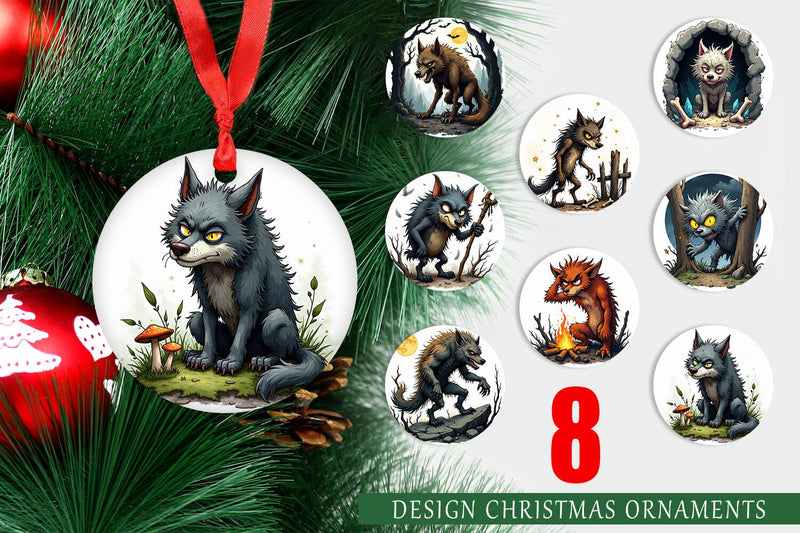 Ornament Grumpy Werewolf Sublimation artnoy 