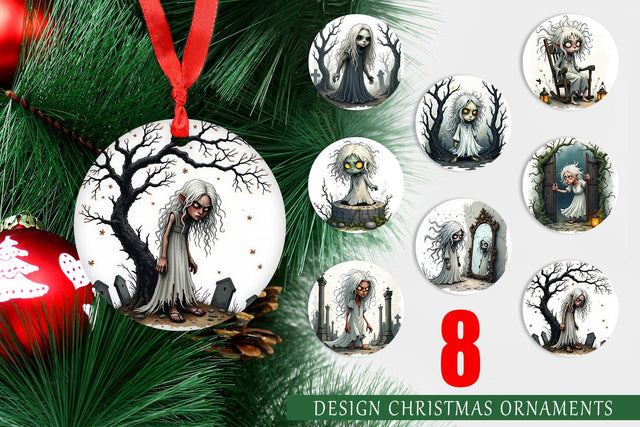 Ornament Grumpy White Lady Sublimation artnoy 