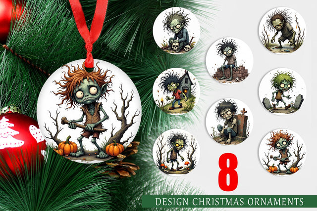 Ornament Grumpy Zombie Sublimation artnoy 