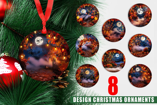 Ornament Halloween Bokeh Scene Sublimation artnoy 