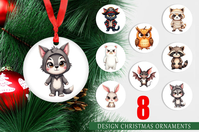 Ornament Halloween Critters Sublimation artnoy 