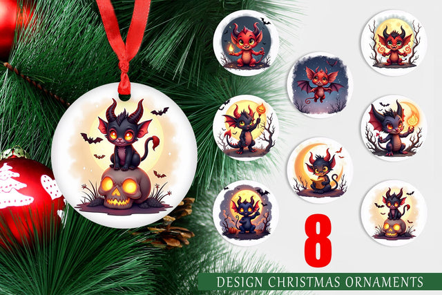 Ornament Halloween Demon Spark Sublimation artnoy 