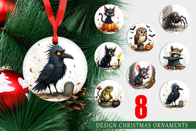 Ornament Halloween Grumpy Critters Sublimation artnoy 
