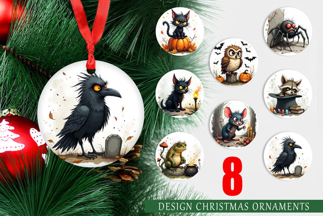 Ornament Halloween Grumpy Critters Sublimation artnoy 