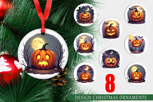 Ornament Halloween Jack Lantern Sublimation artnoy 