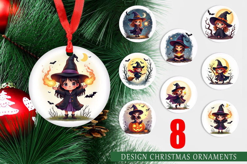 Ornament Halloween Little Witch Sublimation artnoy 